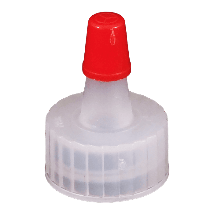 24-410 Natural Plastic Flip Spout Liquid Dispensing Cap - 2.5mm