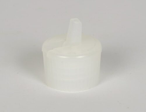 24-410 Natural Plastic Flip Spout Liquid Dispensing Cap - 2.5mm