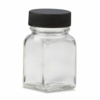 Square Glass Bottle With 33-400 Neck 1OZ(30ml) Flint Wide Mouth