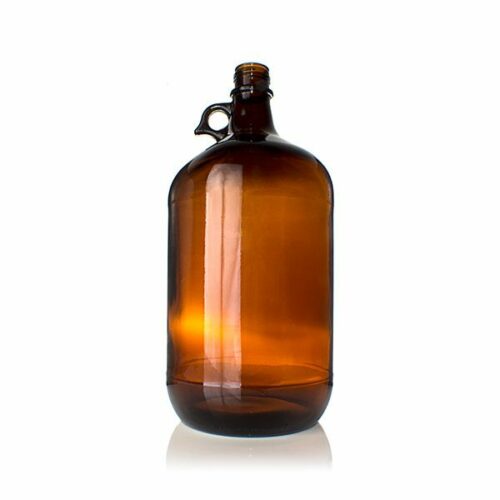 4 Liter Amber Glass Jug Round - 38-439