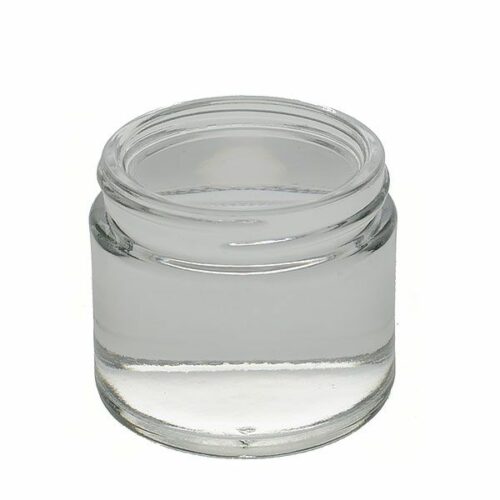 2oz (60ml) Flint Cream Round Glass Jar (Bulk Pack) - 53-400 Neck