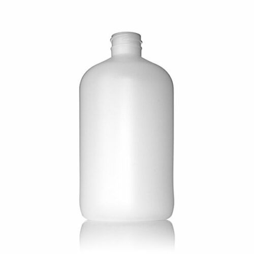 16oz Natural Boston Round Plastic Bottle - 28-400 Neck