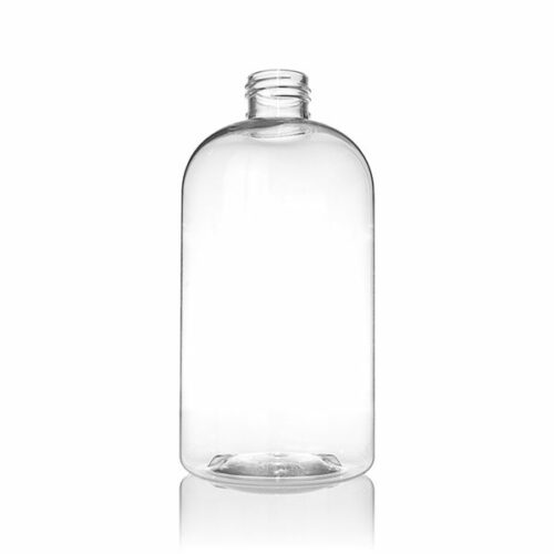 12oz Clear PET Boston Round - 24-410 Neck