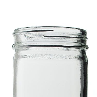 8oz (240ml) Flint Paragon Round Glass Jar - 58-400 Neck