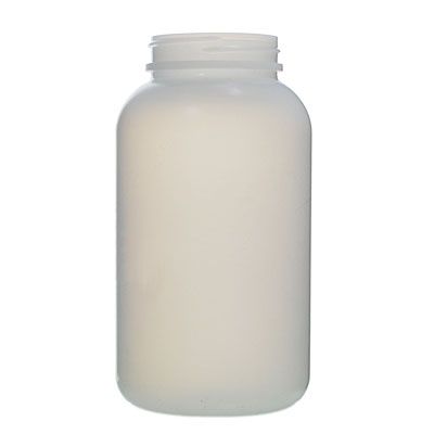 500cc Natural Wide Mouth Packer Round Plastic Bottle - 53-400 Neck