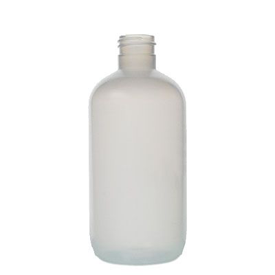 8oz Natural Boston Round Plastic Bottle - 24-410 Neck
