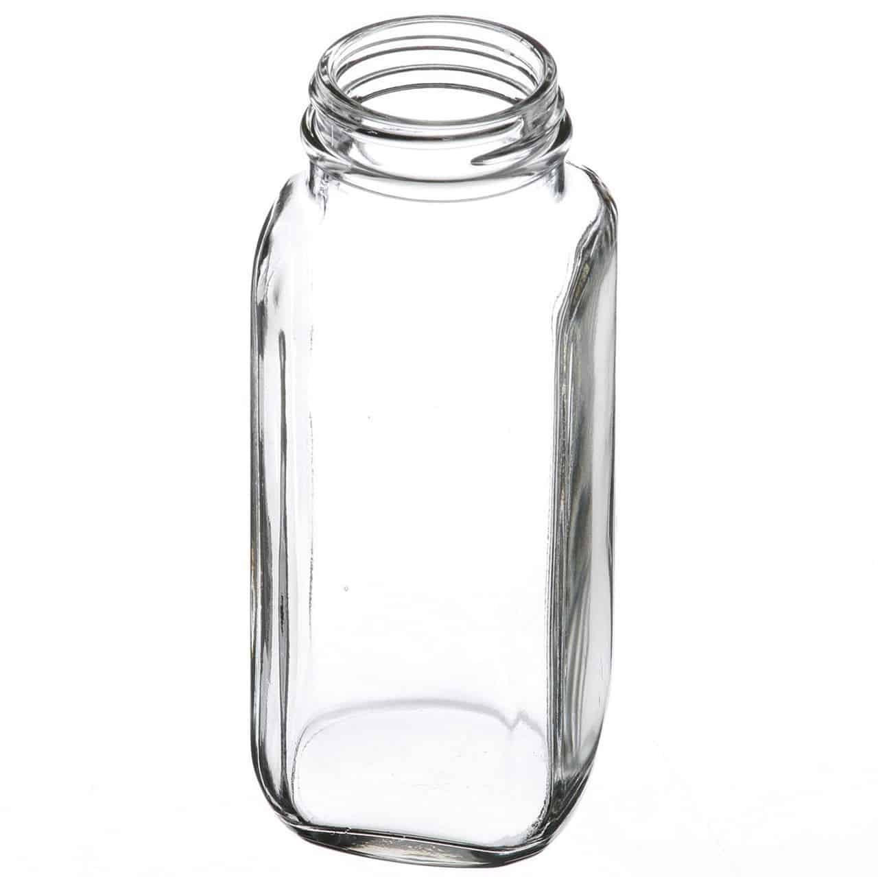 16oz (480mL) Clear Glass French Square with 48-400 Neck Finish, Bottle  Only, case/40