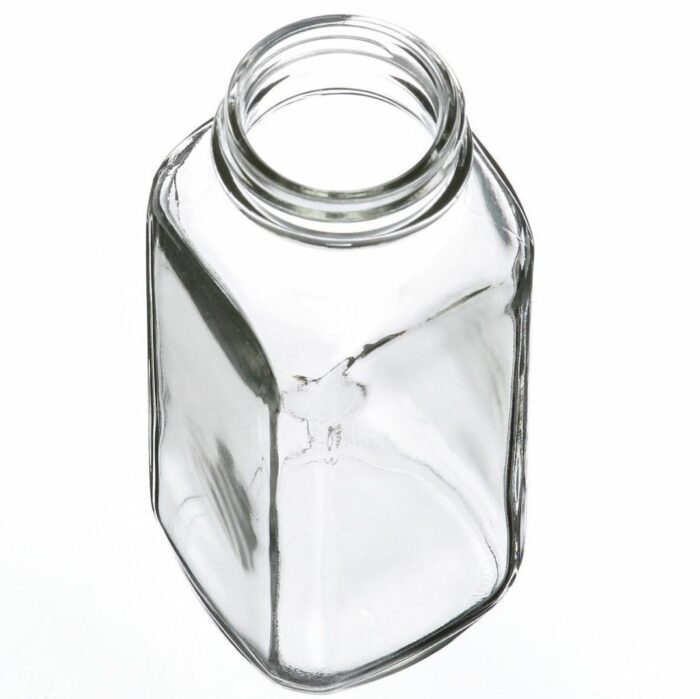 Bulk French Square Wide Mouth Glass Bottle 8oz (240ml)