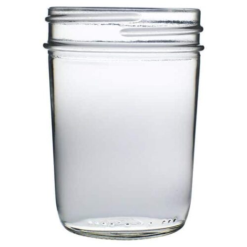 8oz (240ml) Flint Glass Jelly Jam Round Glass Jar - 70-470 Neck