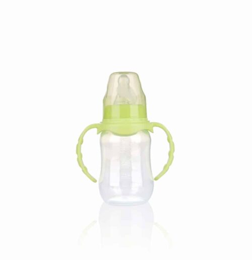 150ml PP baby feeding bottle with nipple and handle regular neck